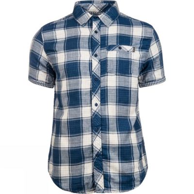 Camisa Protest Barn Manga Corta Hombre Azules - Chile RXC749362